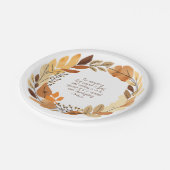 God Creëer het goede | Thanksgiving krans | Neutra Papieren Bordje (Gekanteld)