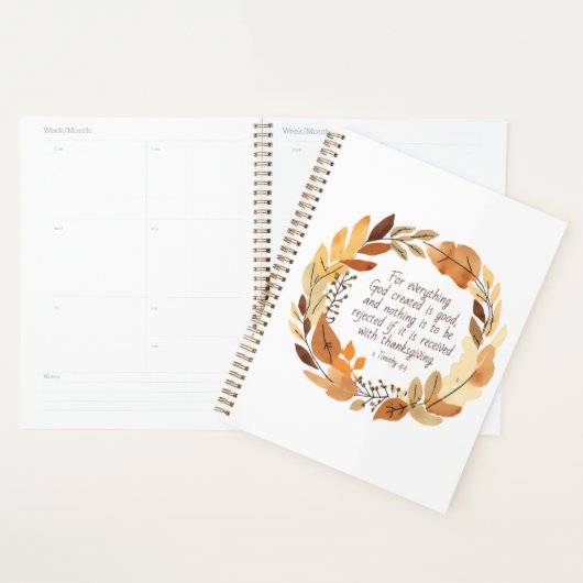 God Creëer het goede | Thanksgiving krans | Neutra Planner (Display)