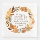 God Creëer het goede | Thanksgiving krans | Neutra Servet (Voorkant)