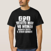 God Creëer Man en Vrouw Democraten Creëer alles ui T-shirt (Voorkant)