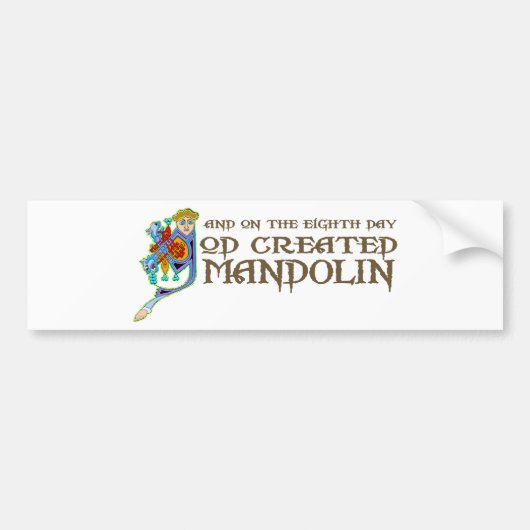God Creëer Mandolin Bumpersticker (Voorkant)