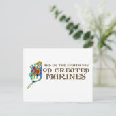 God Creëer Marines Briefkaart (Staand voorkant)