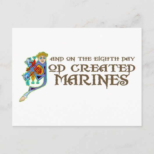 God Creëer Marines Briefkaart (Voorkant)