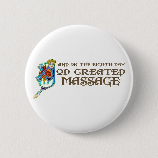 God Creëer Massage Ronde Button 5,7 Cm (Voorkant)