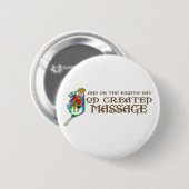 God Creëer Massage Ronde Button 5,7 Cm (Voorkant /achterkant)