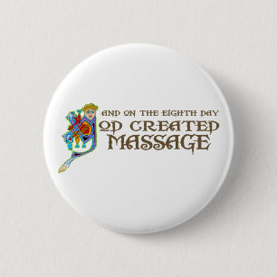 God Creëer Massage Ronde Button 5,7 Cm