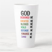 ** God Creëer mij** Latte Mok (Voorkant)