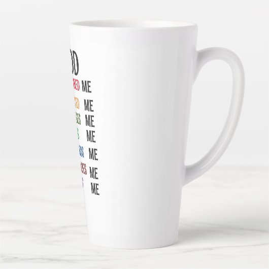 ** God Creëer mij** Latte Mok (Rechts)