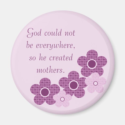 God Creëer Moeders Flower Magnet, Lavender Magneet (Voorkant)