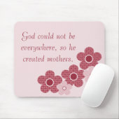 God Creëer Moeders patterned Flower Mousepad Pink Muismat (Met muis)