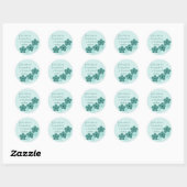 God Creëer Moeders Patterned Flower Stickers Blauw (Vel)