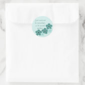 God Creëer Moeders Patterned Flower Stickers Blauw (Tas)