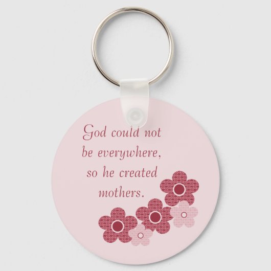 God Creëer Mothers Patterned Flower Sleutelhanger  (Voorkant)