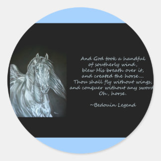 God Creëer Paard Ronde Sticker
