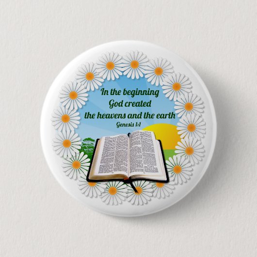 God Creëer Ronde Button 5,7 Cm (Voorkant)