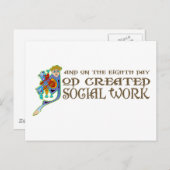 God Creëer sociaal werk Briefkaart (Voorkant / Achterkant)