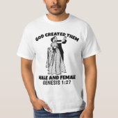 GOD CREËER T-SHIRTS VOOR MANNEN EN VROUWEN (Voorkant)