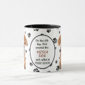 God Creëer Vizsla Dog Mok (Midden)