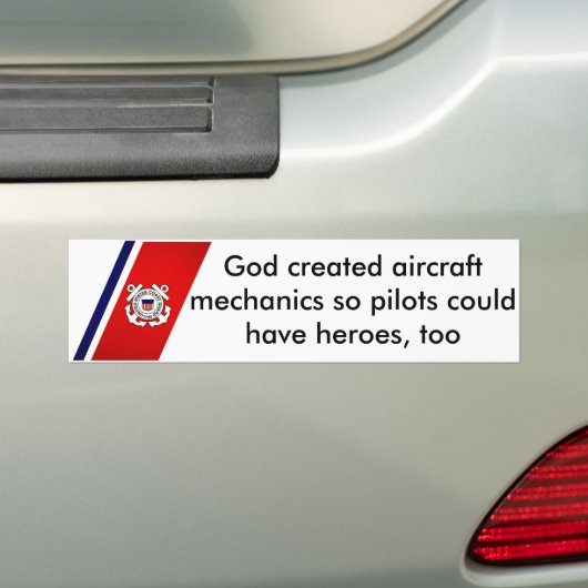 God Creëer Vliegtuig Mechanics Bumpersticker (Op auto)