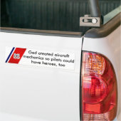 God Creëer Vliegtuig Mechanics Bumpersticker (Op Truck)