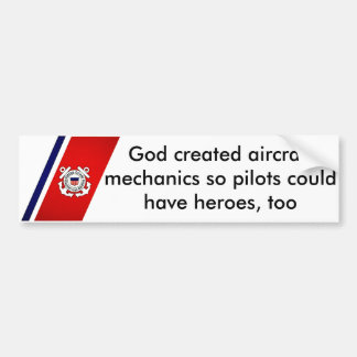 God Creëer Vliegtuig Mechanics Bumpersticker
