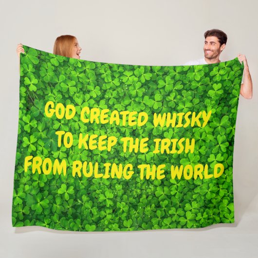 GOD CREËER WHISKY FLEECE DEKEN (In situ)