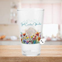 God Creëer wonderen - 16 oz Floral Faith Glass