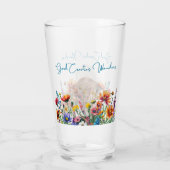 God Creëer wonderen - 16 oz Floral Faith Glass Glas (Achterkant)