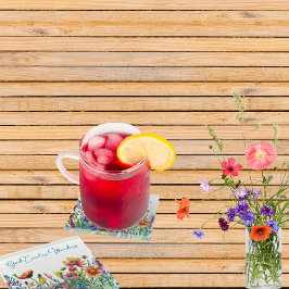 God Creëer Wonders - Floral Glass Onderzetter Set