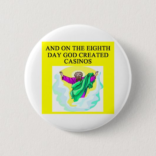 god creëerde casino ' s ronde button 5,7 cm (Voorkant)