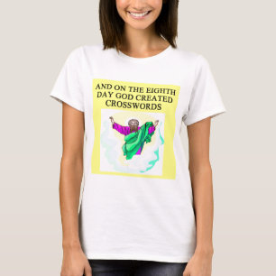 god creëerde kruiswoorden t-shirt