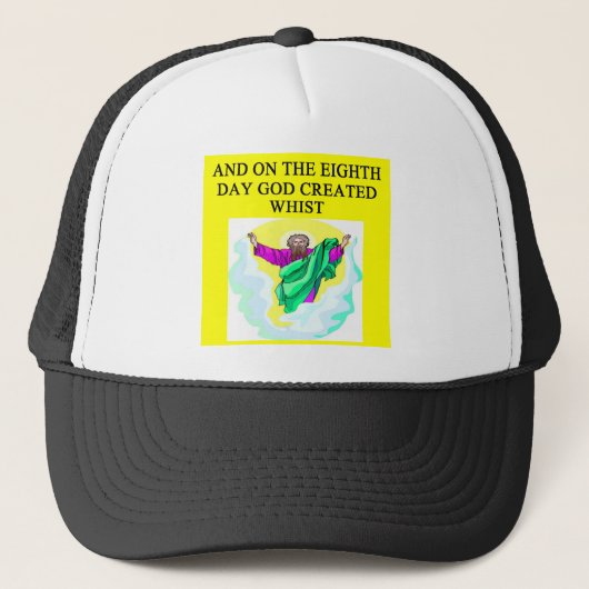 god creëerde walvis trucker pet (Voorkant)