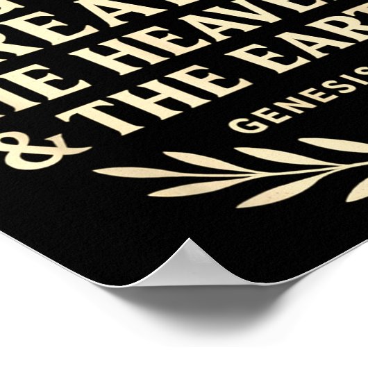 God D The Heavens And The Earth Genesis 1_1  Poster (Hoek)