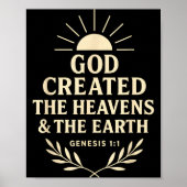 God D The Heavens And The Earth Genesis 1_1  Poster (Voorkant)