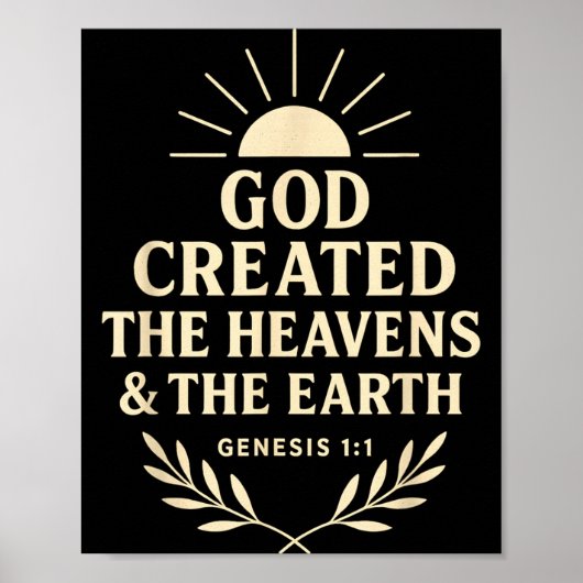 God D The Heavens And The Earth Genesis 1_1  Poster (Voorkant)