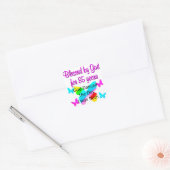 GOD DANSTE OP DE DAG DAT IK 85 WERD GEBOREN VIERKANTE STICKER (Envelop)