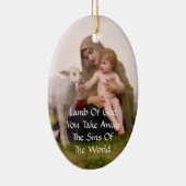 GOD DAT JE DE ZINS VAN DE WERELD VERWIJDERT KERAMISCH ORNAMENT (Rechts)