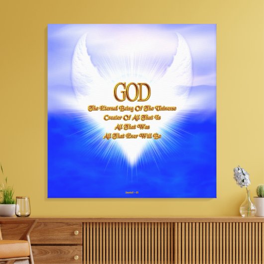 GOD de buitenste creatinefractsamenstelling Canvas Afdruk (Insitu (Woonkamer))