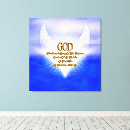 GOD de buitenste creatinefractsamenstelling Canvas Afdruk (Insitu (Houten vloer))