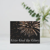 God de glorie geven briefkaart (Staand voorkant)