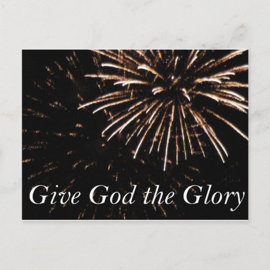 God de glorie geven briefkaart (Voorkant)