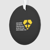 god , de luchtverkeersleiders die de leiding hebbe ornament (voorkant)