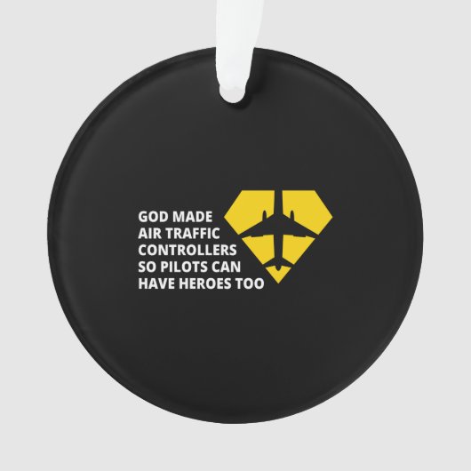 god , de luchtverkeersleiders die de leiding hebbe ornament (voorkant)