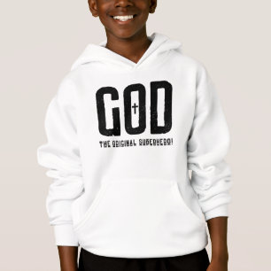 God de originele superheld Bijbelse kruis jongens
