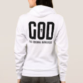 God de originele superheld kruis vrouwen full-zip hoodie (Achterkant)