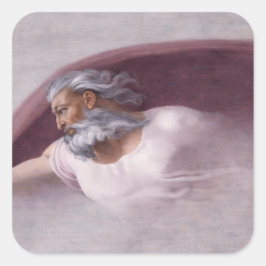 God de Vader Renaissance Devotioneel ontwerp Vierkante Sticker