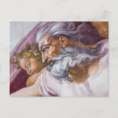 God de vader, Sistine Chapel van Michelangelo Feestdagenkaart (Voorkant)