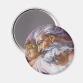 God de vader, Sistine Chapel van Michelangelo Magneet (Voorkant / Achterkant)