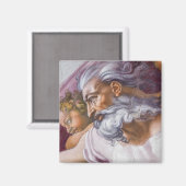 God de vader, Sistine Chapel van Michelangelo Magneet (Voorkant / Achterkant)