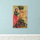 God de Vader straffen Adam en Eva Canvas Afdruk (Insitu (Houten vloer))